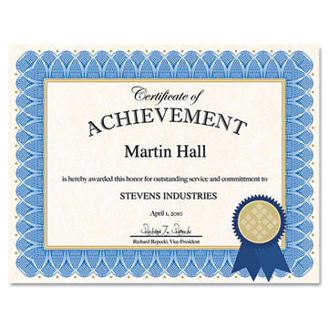 Geographics® Certificate Kit, 8.5 X 11, Blue Spiral With Blue Border freeshipping - TVN Wholesale
